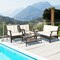 Costway 4 PCS Outdoor Rattan Conversation Set Patio Rattan Sofa Set W/ Protective Cover